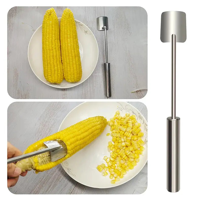 Corn on the Cob Remover Stainless Steel Planer Ergonomic Handle Peeler Peel, Separate & Enjoy Fresh Corn with Minimal Effort colegio culinario de morelia