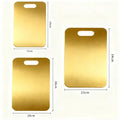 3pc Stainless Steel Gold Cutting Boards - Dishwasher Safe Chopping Board with Non-Slip, Juice Groove for Meat Fish Vegetables colegio culinario de morelia
