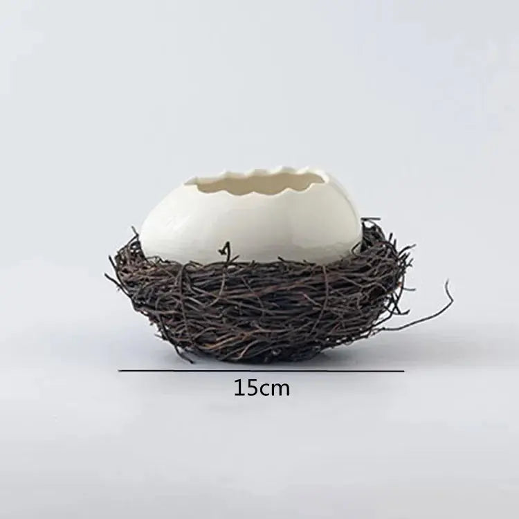 Creative Bird's Nest Decoration Dessert Bowl, Eggshell Bowl, Ceramic Tableware, Baking Pudding Bowl, Egg Steamer, Kitchenware colegio culinario de morelia