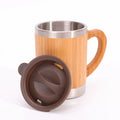 Bamboo Crafts Bamboo Tea Thermos Steel Double Wall Coffee Tea Bamboo Vacuum Flask 400-500ml Chef's Market