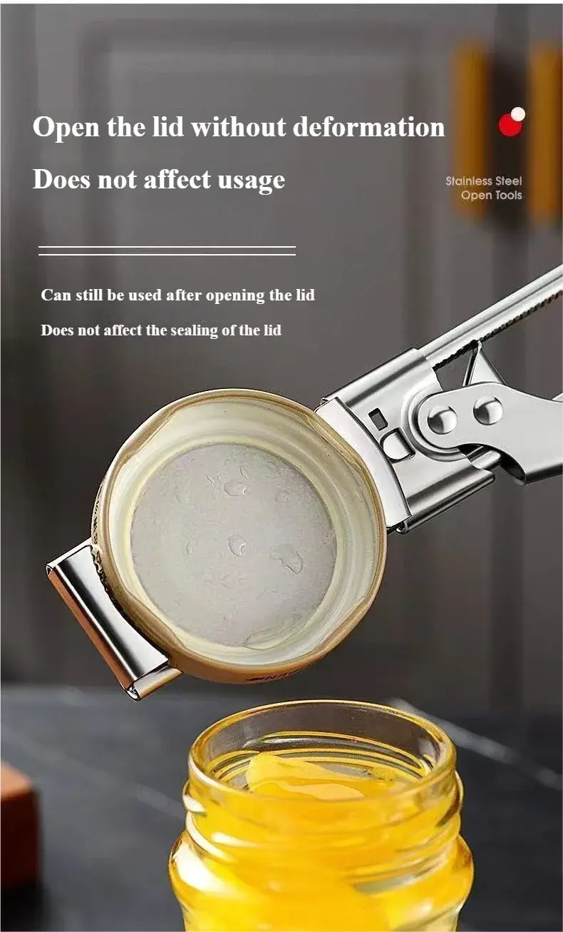 Can Opener Adjustable Stainless Steel Non-Slip Multifunction Manual Jar Bottle Bottle Lid Opener Gadget Home Gadgets Accessories colegio culinario de morelia