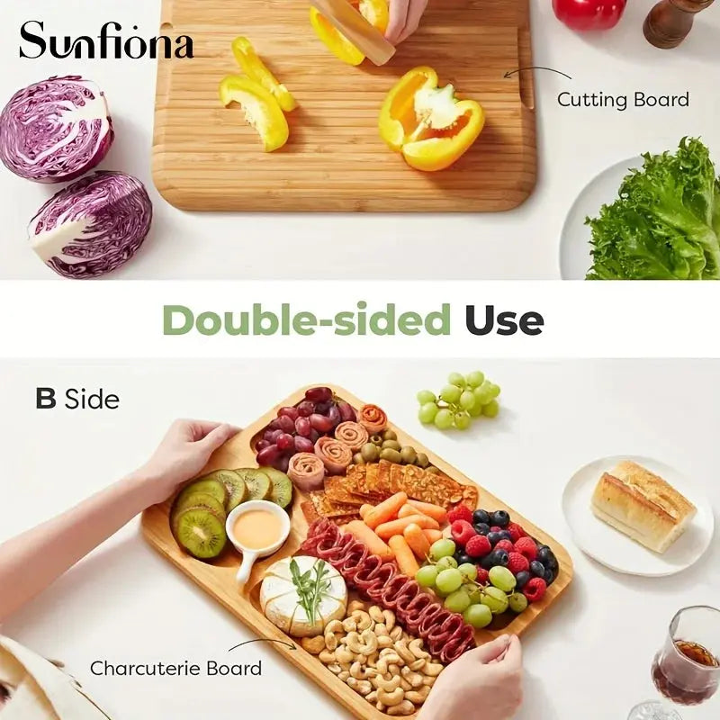 1-piece Eco-friendly Bamboo Cheese Board with Safety Snap-on Acrylic Lid - Portable Food Tray for Camping, Parties, Restaurants colegio culinario de morelia