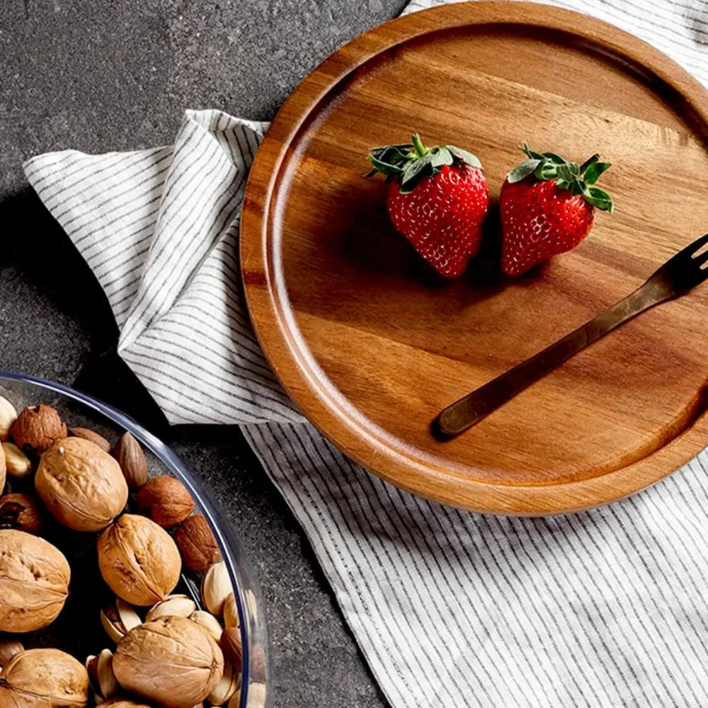 Glass Food Storage Container with Wooden Lid Multi Compartment Snack Fruit Organizer Kitchen Living Room Desktop Serving Tray colegio culinario de morelia