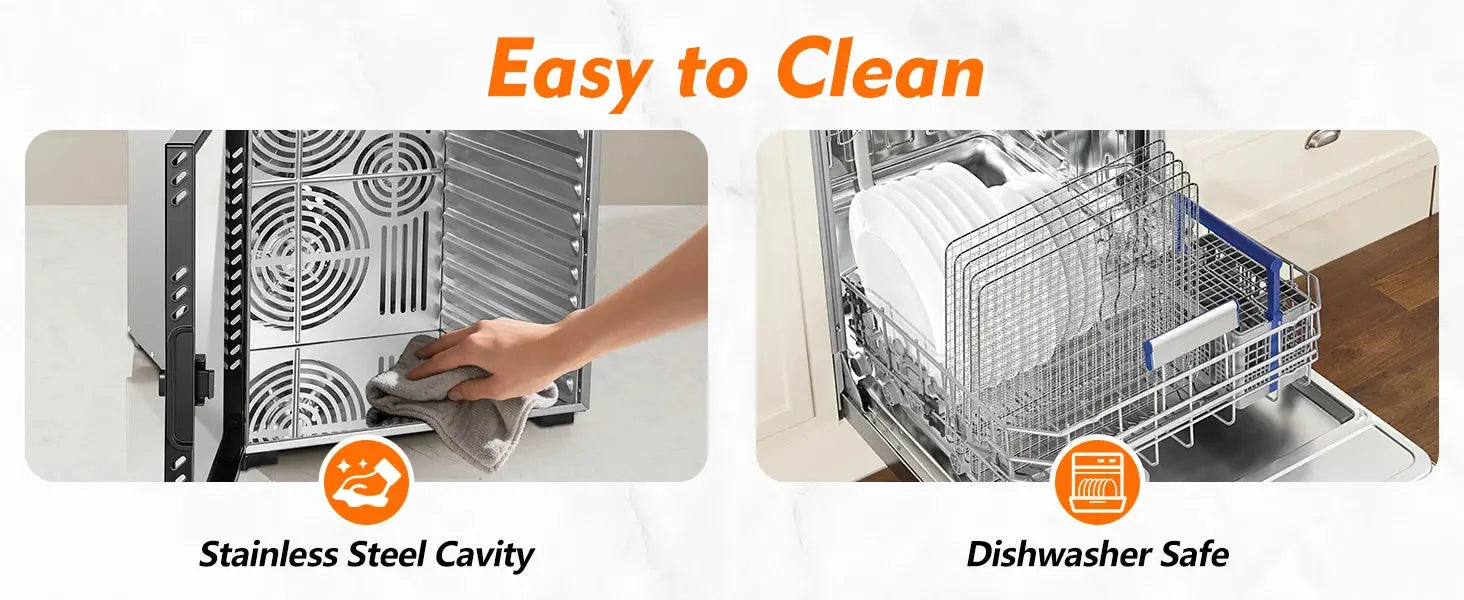 12-Tray 1300W Commercial Grade, 360° Even Drying for Jerky/Fruits, ETL Certified with 72H Timer&LED Display Food Dehydrator colegio culinario de morelia