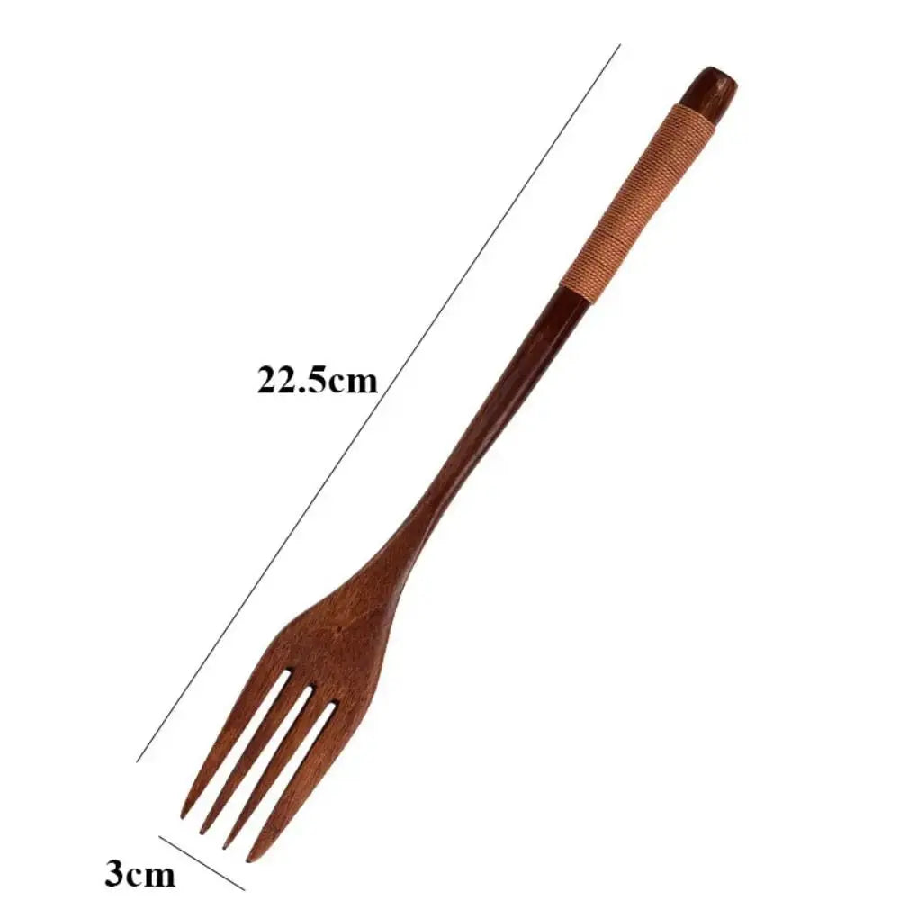 High Quality Natural Wooden Spoon Handmade Dinner Kit Wooden Fork Kitchen Accessories colegio culinario de morelia