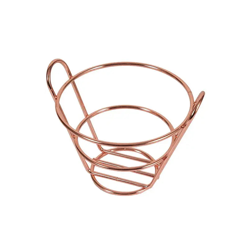 French Fries Stand Cone Basket Fry Holder with Dip Dishe Cone Snack Fried Chicken Display Rack Food Shelves Bowl Kitchen tools colegio culinario de morelia