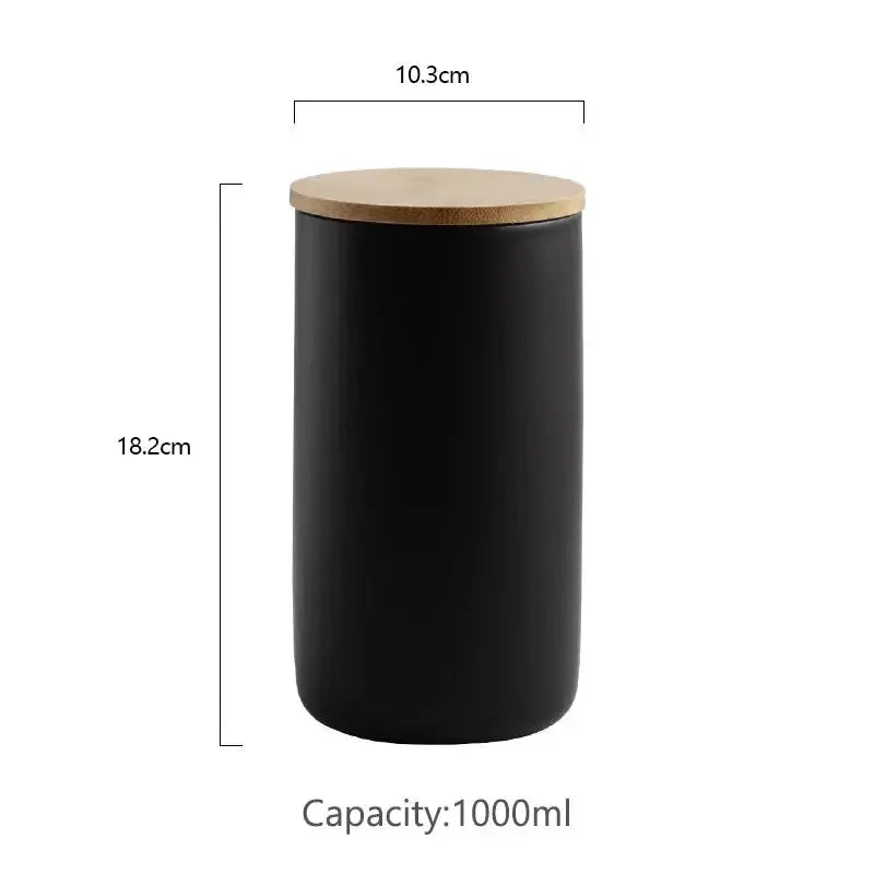 European Ceramic Storage Jar Canister Minimalist Style Kitchen Sealed Grain Dispenser Home Coffee Tea Sugar Container Organizer colegio culinario de morelia