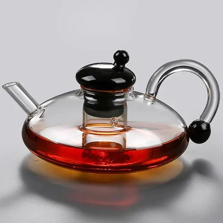 Clear Glass Teapot with Infuser Heat Resistant for Loose Leaf Tea Elegant Teaware for Home & Office Affordable Luxury Health Pot colegio culinario de morelia