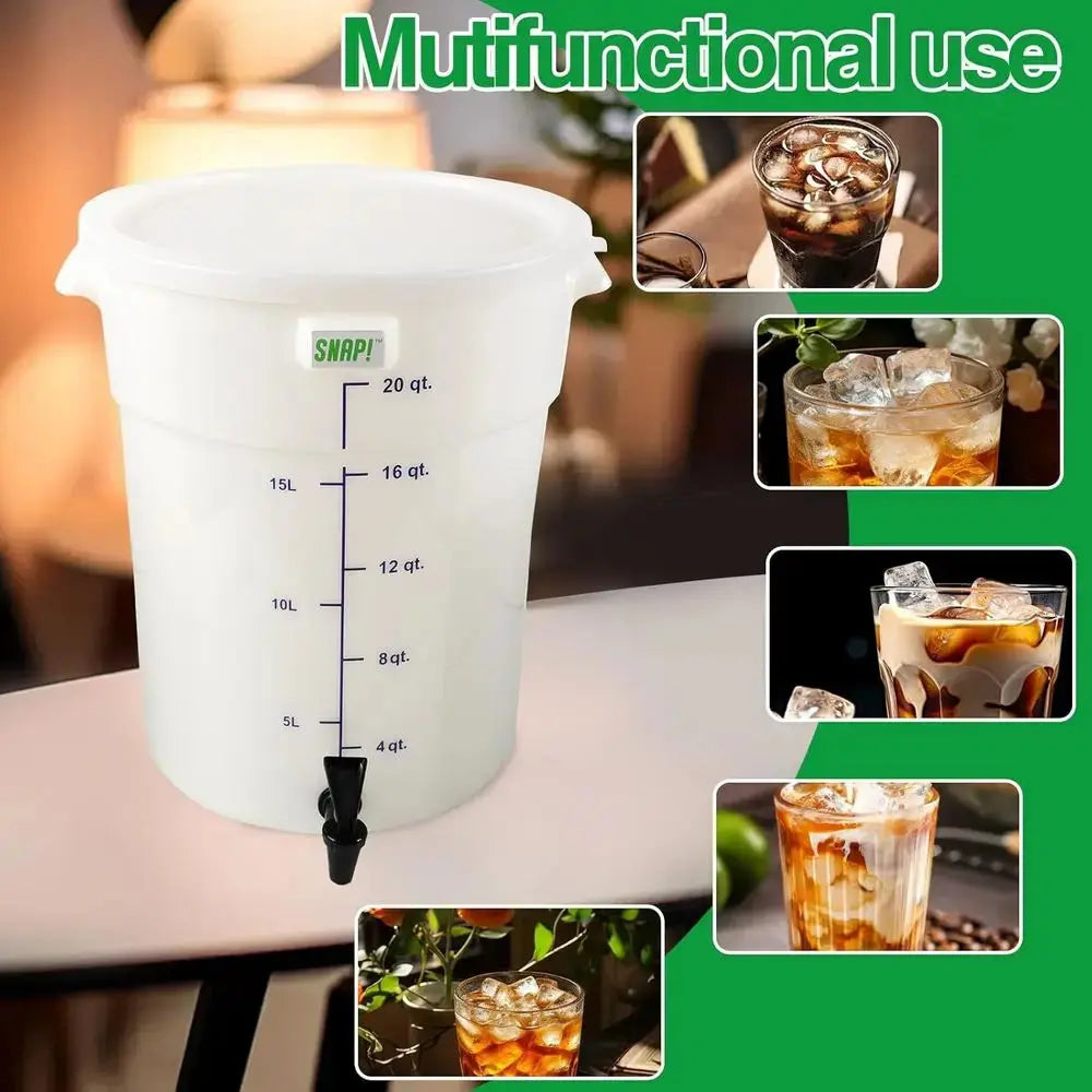 5-Gallon Commercial Cold Brew Coffee System - White colegio culinario de morelia