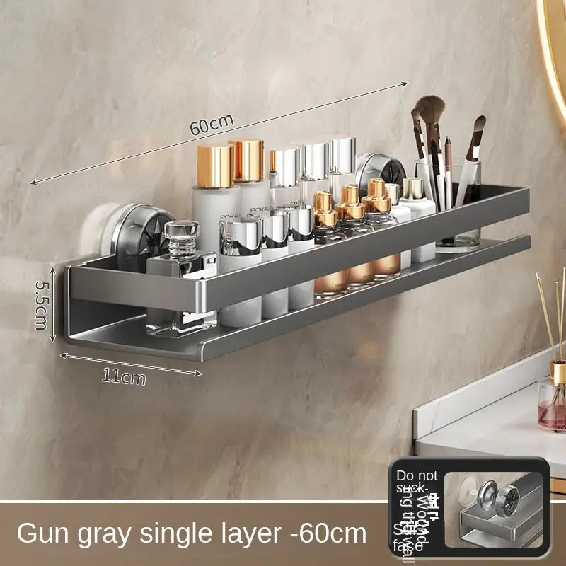 Kitchen suction cup storage rack, wall-mounted seasoning bottle box, multifunctional storage rack for spices, no drilling requir colegio culinario de morelia