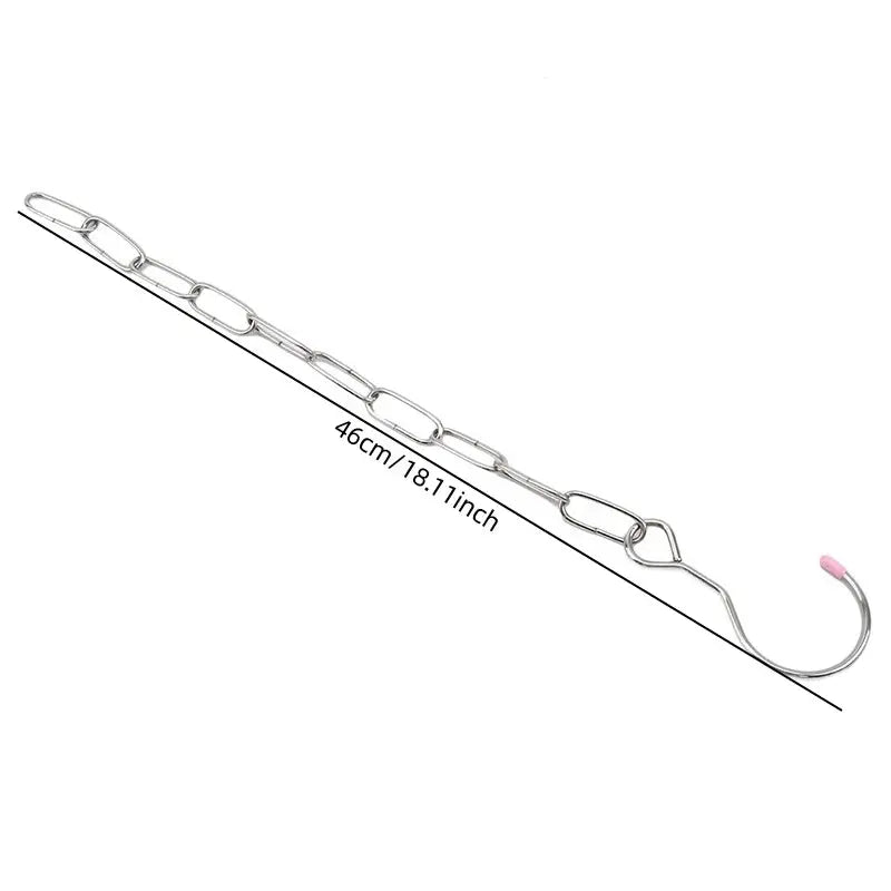 Hanger Hanging Hole Clothes Chain Stainless Steel Hanging Chain Hooks Storage Cloth Closet Hangers Shirts Tidy Save Home Space colegio culinario de morelia