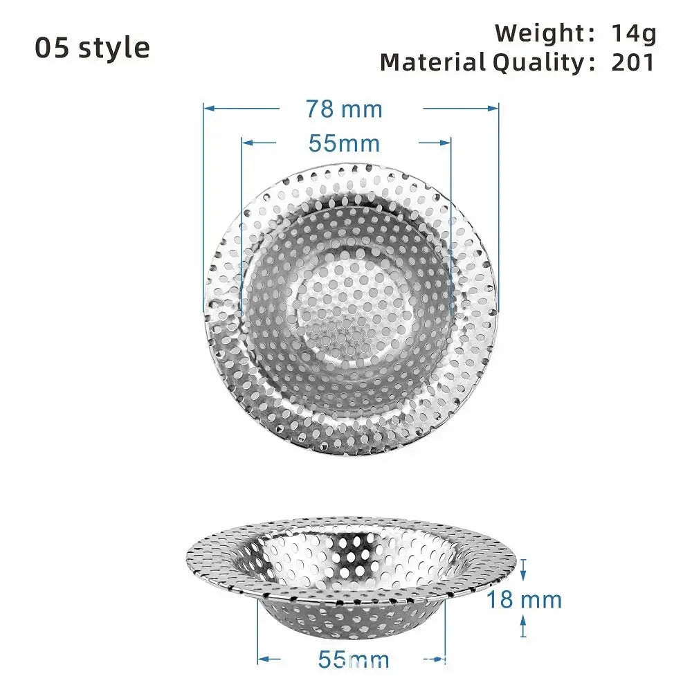 Kitchen Sink Strainer Sink Grid Filter Stainless Steel Mesh Drain Hole Filter Protection Against Clogging Kitchen Accessories colegio culinario de morelia
