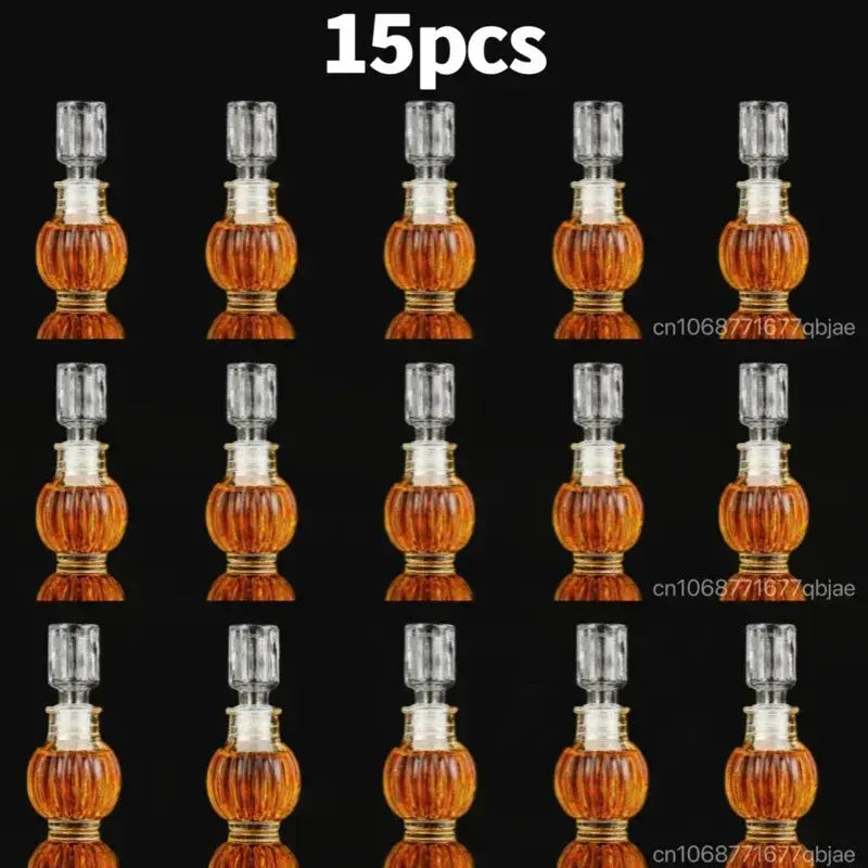 5 10 15 Pcs Whiskey Liquor Bottle 50ml Cute Glass Dispenser Mini Alcohol Guest Gift Wedding Decanter Wine Pot Shot Jars Bar Set colegio culinario de morelia