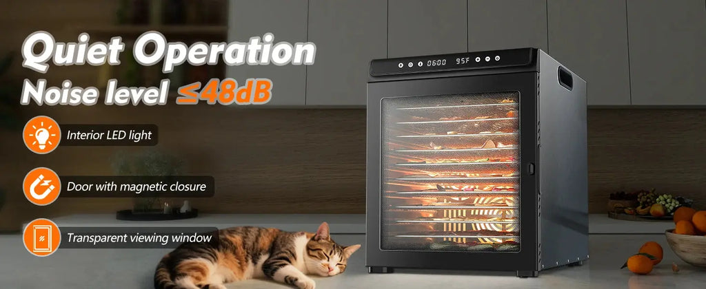 12-Tray 1300W Commercial Grade, 360° Even Drying for Jerky/Fruits, ETL Certified with 72H Timer&LED Display Food Dehydrator colegio culinario de morelia
