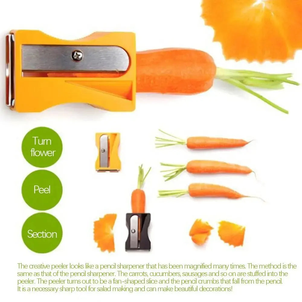 2PCS Sharpener Peeler Carrot Cucumber Thin Slicer Kitchen Tool Vegetable Fruit Curl Slicer Color Random colegio culinario de morelia