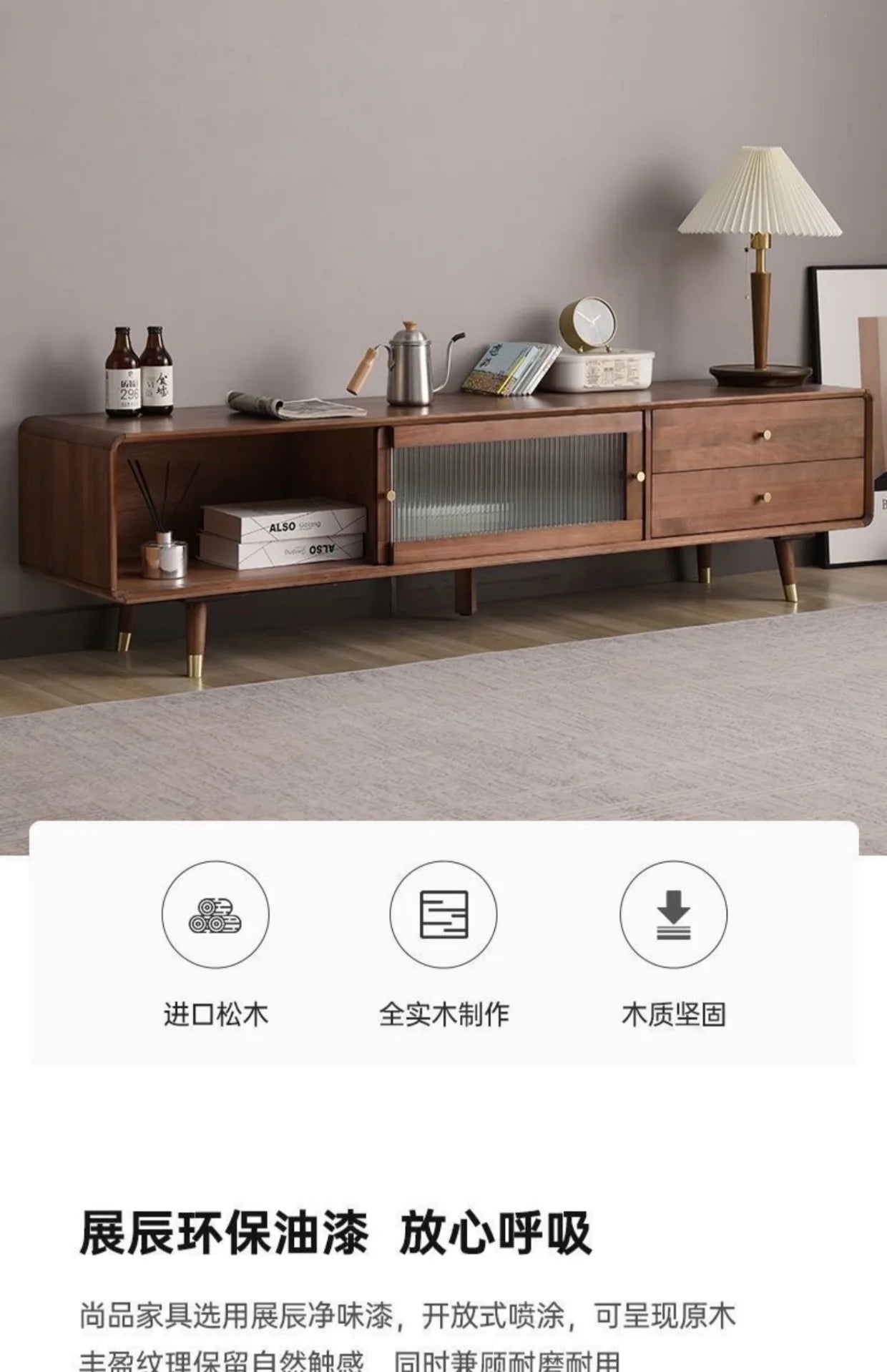 Wood Moveable Tv Cabinet Brown Modern Universal Farmhouse Storage Drawers Tv Cabinet Haushalt Muebles Para Tv Home Furniture Chef's Market
