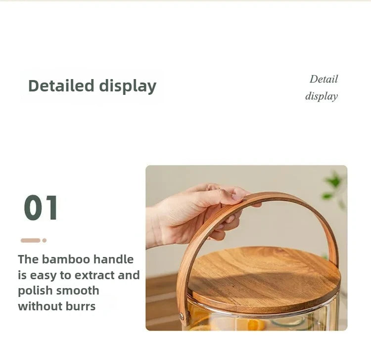 Glass Cold Kettle High-Temperature Resistant Commercial Juice Tank for Home Use Summer Beverage Storage for Kitchen & Bar Chef's Market