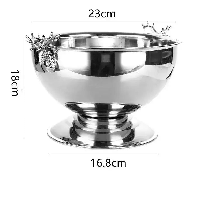 3L Bottle Cooler 304 Stainless Steel Deer Head Ear Can Cooler Champagne Bowl Bucket Keg Double Wall Beer Ice Bucket Bar Supplies colegio culinario de morelia
