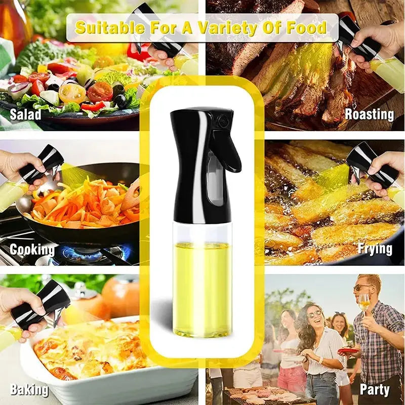 200/300/500ml Oil Spray Bottle BBQ Cooking Olive Oil Sprayer Plastic Baking Oil Spray Empty Bottle Vinegar Bottle Or  Oil brush colegio culinario de morelia