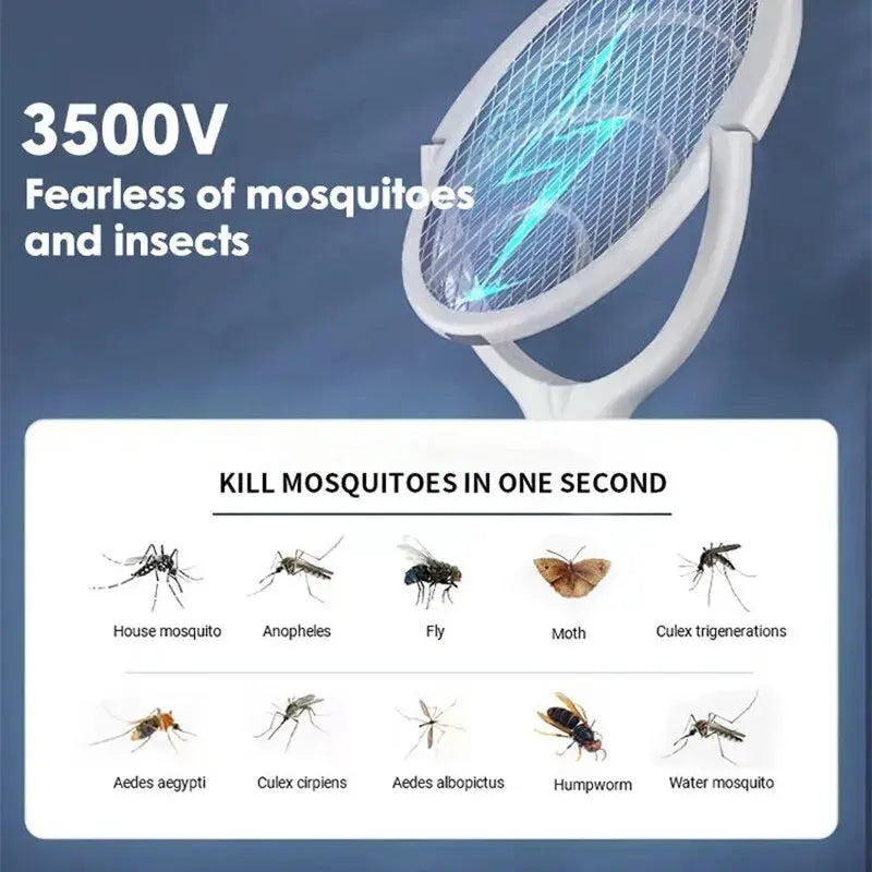 5 In 1 Fast Charging Racket Kill Fly Bug Safety Insulated Battery Powered Lamp ABS Adjustable Electric Mosquito Swatter colegio culinario de morelia