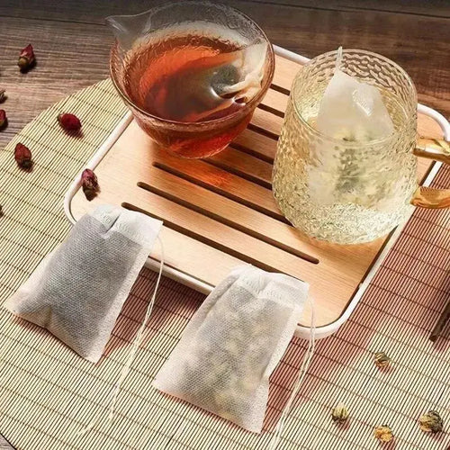 100pcs Disposable Tea Filter Bags; Drawstring Filter Tea Bags colegio culinario de morelia