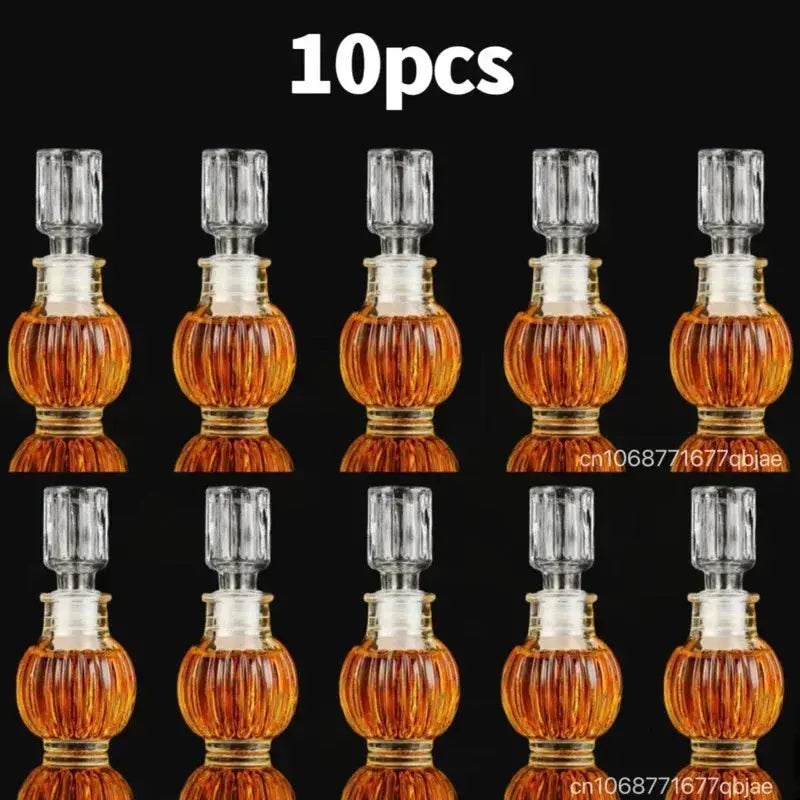 5 10 15 Pcs Whiskey Liquor Bottle 50ml Cute Glass Dispenser Mini Alcohol Guest Gift Wedding Decanter Wine Pot Shot Jars Bar Set colegio culinario de morelia