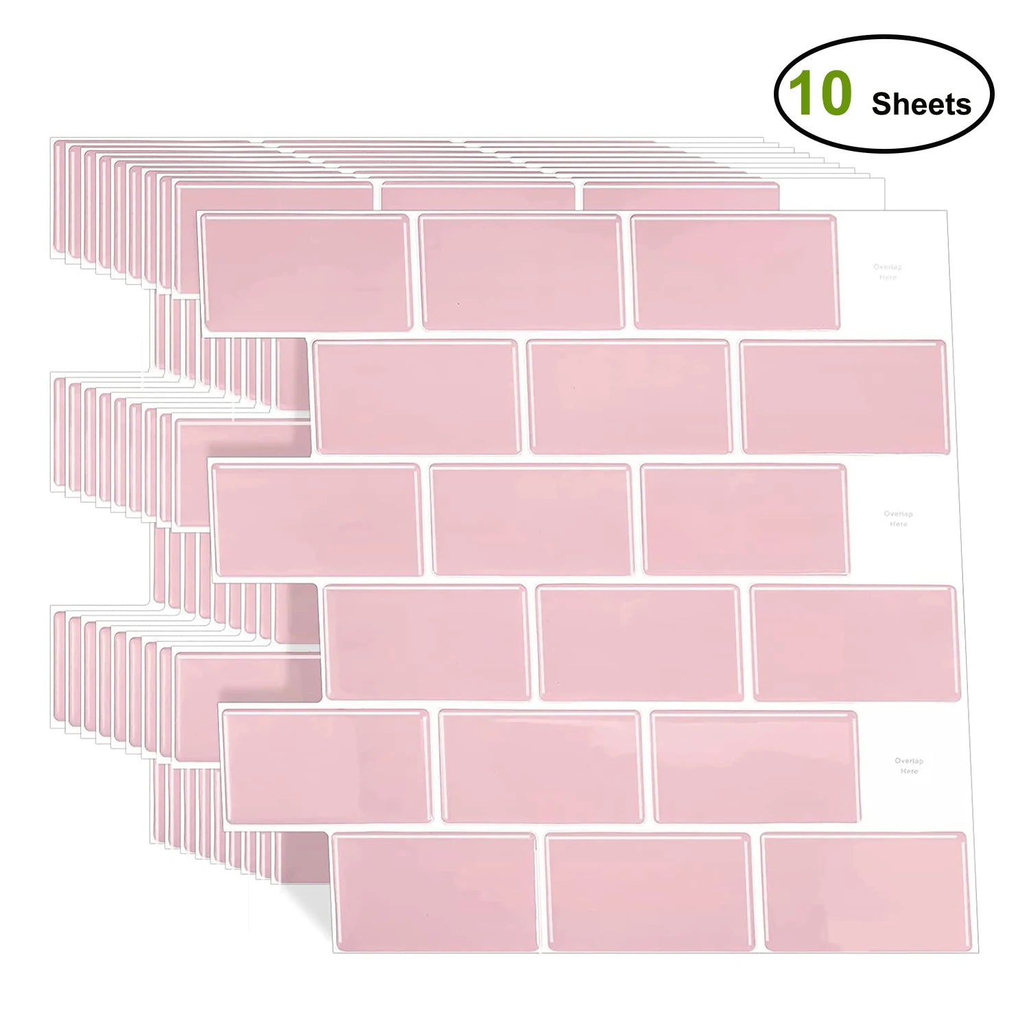 10pcs/set Peel And Stick  Tile Wall Sticker Waterproof Subway Tiles Stick On Tile Backsplash For Kitchen & Bathroom Chef's Market