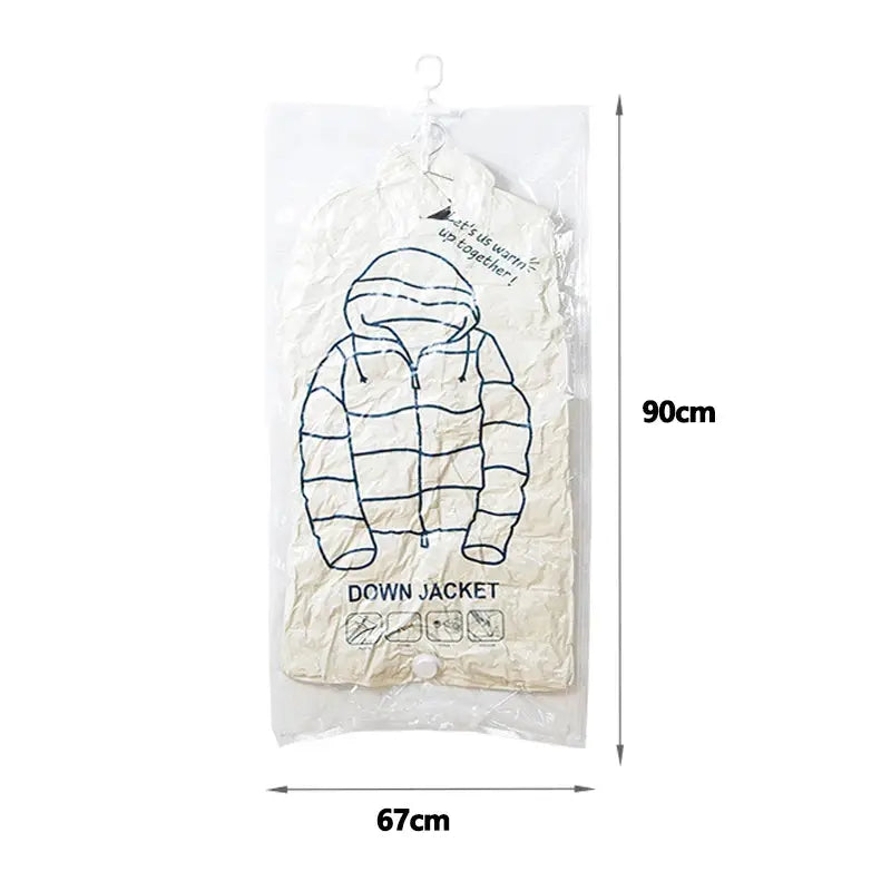 Hanging Vacuum Storage Bags Space Saver Bags Vacuum Seal Storage Bag for Suits Dress Coats Jackets Closet Organizer and Storage colegio culinario de morelia