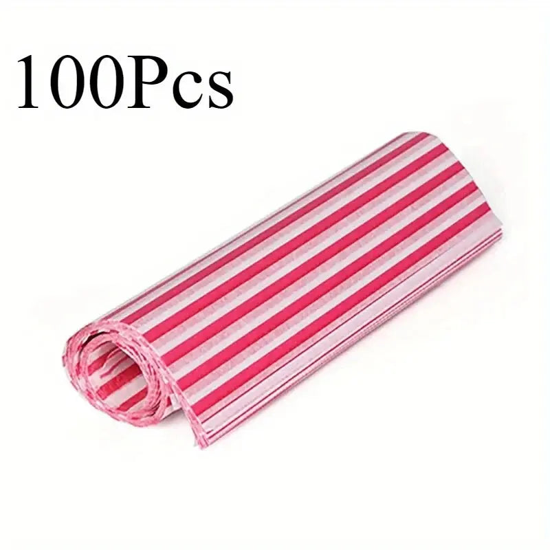 100Pcs Colorful Patterned Greaseproof Paper Food Wrapping Paper Wax Paper for Baking Sandwiches Hamburgers Snack Basket Liners colegio culinario de morelia