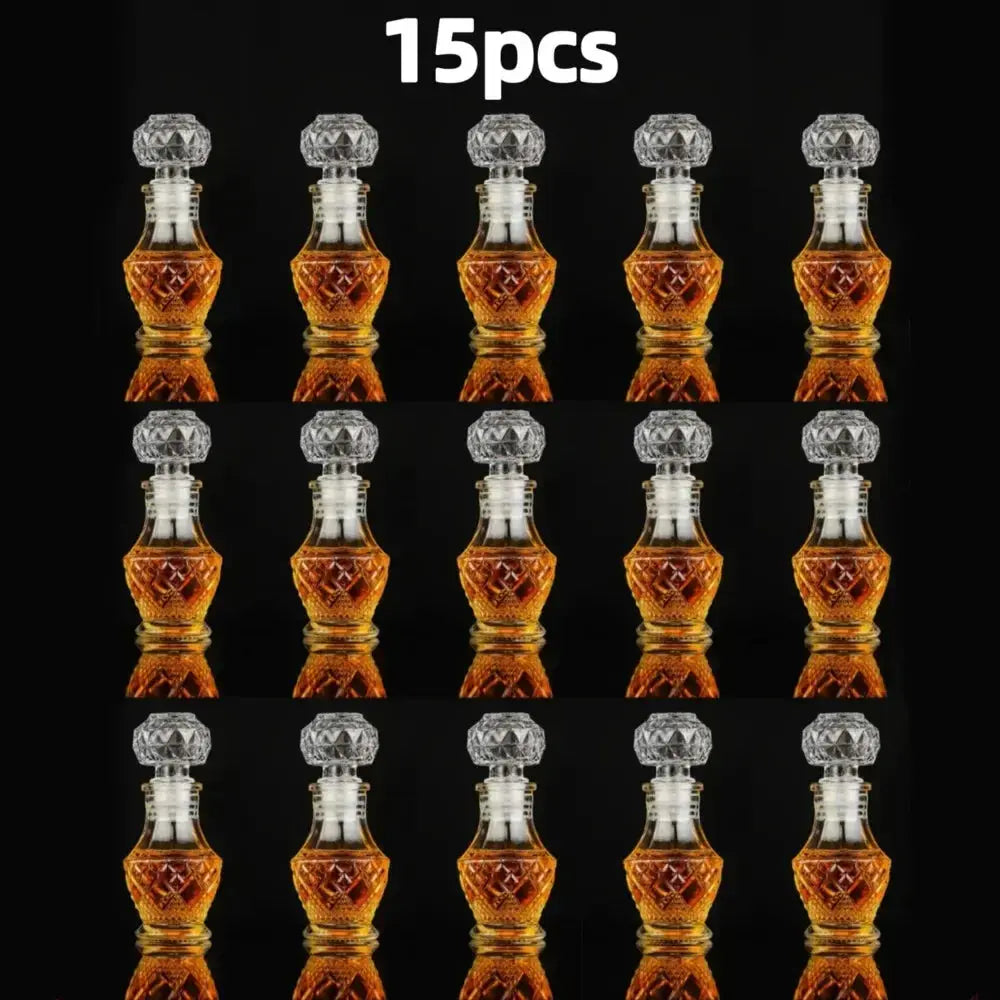 5 10 15 Pcs Whiskey Liquor Bottle 50ml Cute Glass Dispenser Mini Alcohol Guest Gift Wedding Decanter Wine Pot Shot Jars Bar Set colegio culinario de morelia
