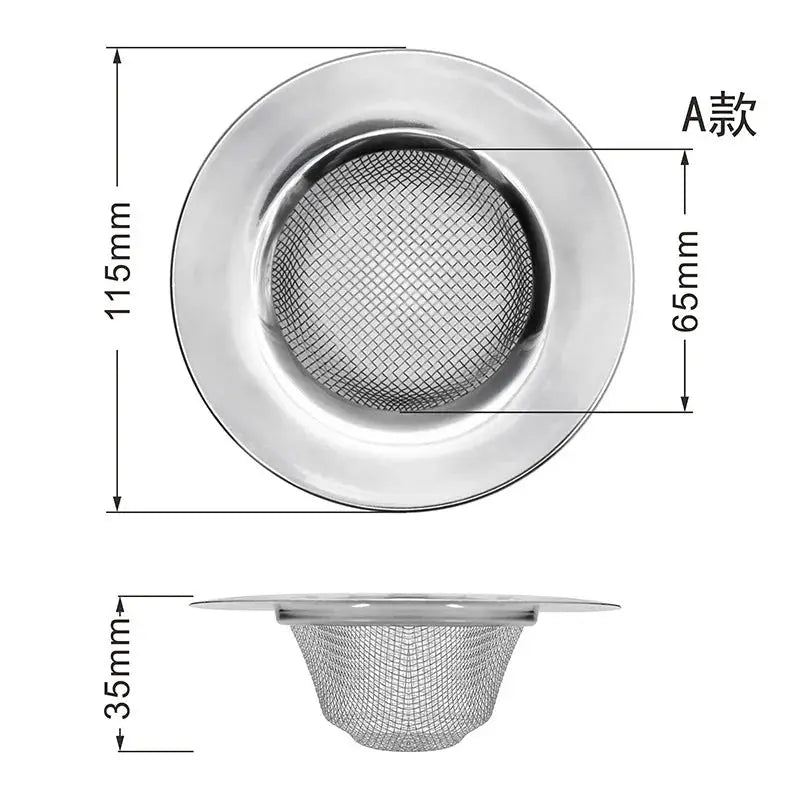Kitchen Sink Strainer Sink Grid Filter Stainless Steel Mesh Drain Hole Filter Protection Against Clogging Kitchen Accessories colegio culinario de morelia