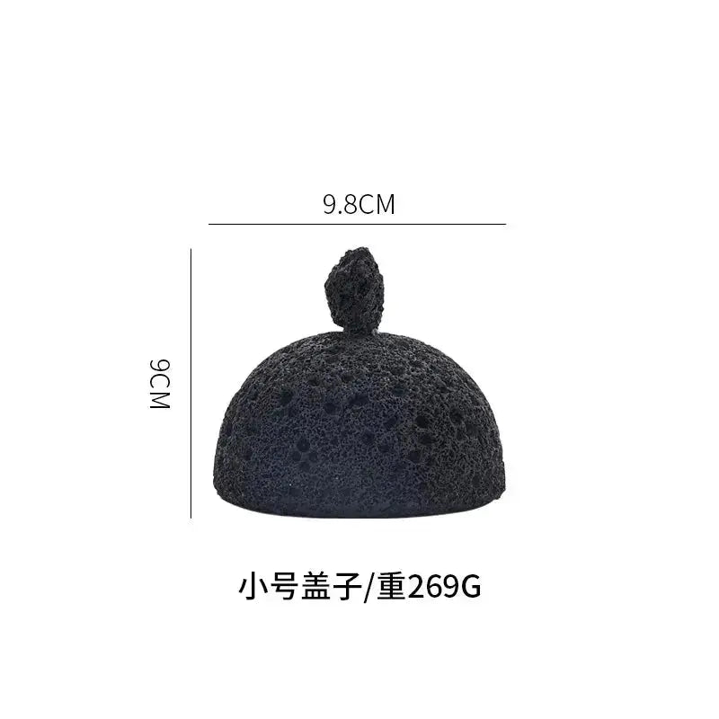 Japanese Tableware Rock Sushi Plate Coal Ball Volcanic Stone Swing Plate Steak Plate Hotel Creative Dining Plate Sushi Dish colegio culinario de morelia