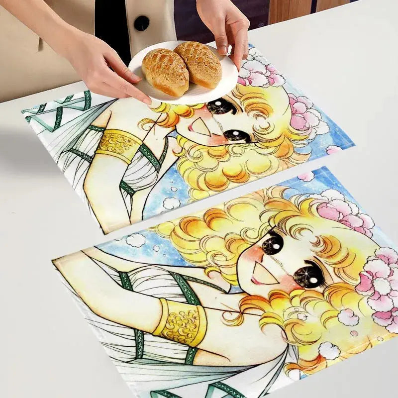 Candy Candy  Placemat Custom Cotton Linen Dining Table Mats Bohemian Coaster Pad Bowl Cup Mat Home Decor 7.17WJY colegio culinario de morelia