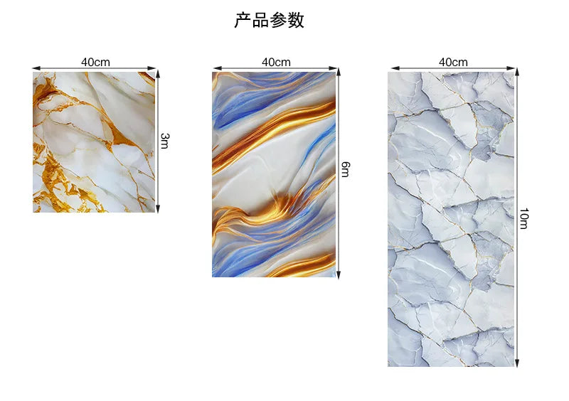 Gilded Imitation Marble Self-adhesive Wallpaper Living Room Background Kitchen Bathroom Waterproof Wall Sticker PVC Wallpaper Chef's Market