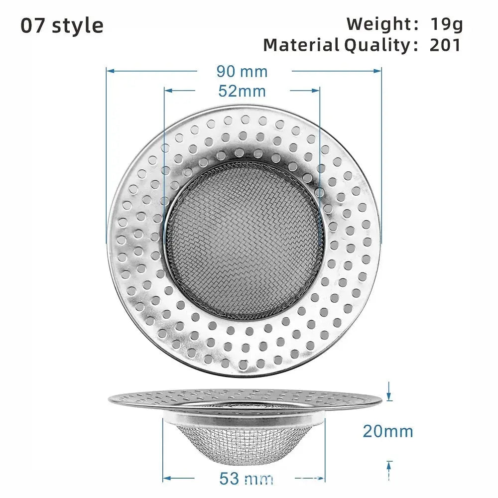Kitchen Sink Strainer Sink Grid Filter Stainless Steel Mesh Drain Hole Filter Protection Against Clogging Kitchen Accessories colegio culinario de morelia