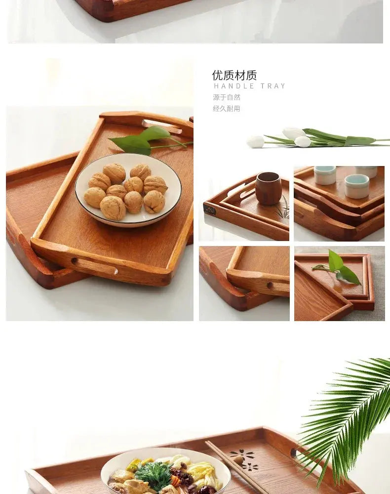 Japanese Wooden Tray Tea Tray Portable Decorative Miscellaneous Storage Tea Set Kitchen Storage Restaurant Service Tray colegio culinario de morelia