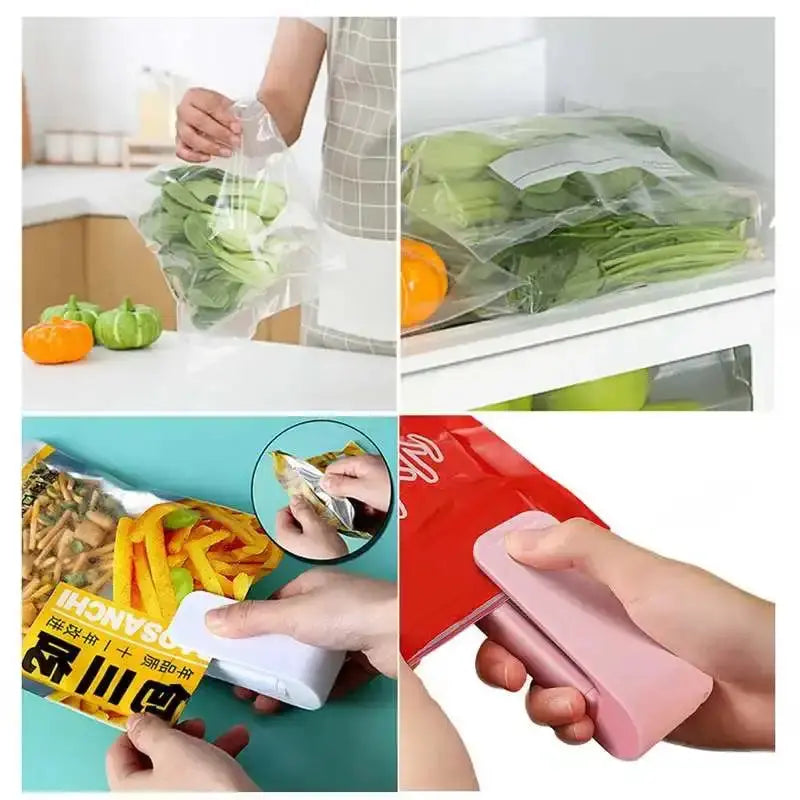 Mini Heat Bag Packaging Sealer Portable Plastic Bag Clip Sealing Machine Food Storage Seal Snack Sealing Kitchen Gadgets colegio culinario de morelia
