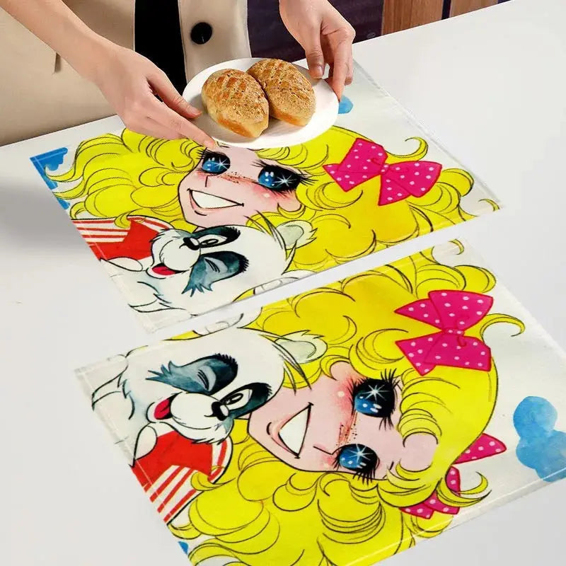 Candy Candy  Placemat Custom Cotton Linen Dining Table Mats Bohemian Coaster Pad Bowl Cup Mat Home Decor 7.17WJY colegio culinario de morelia