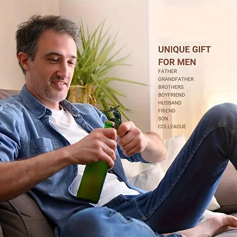 1PC Pewter Creative Soldier Beer Bottle Opener Classic Toy Army Figurine Design Handgun Soldier Beverage Cap Lifter colegio culinario de morelia