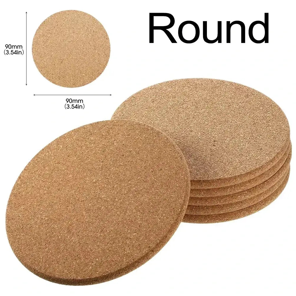 50/1PCS Non-Slip Cork Coaster Natural Round Wooden Cup Mat Heat Insulation Pads Tea Coffee Mug Drinks Holder Table Decoration colegio culinario de morelia