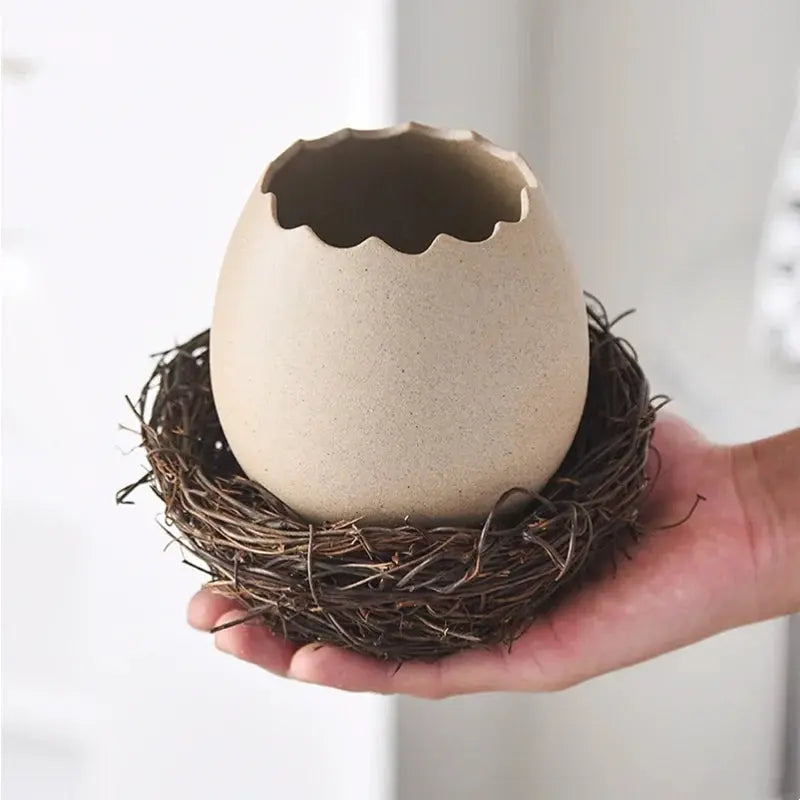 Creative Bird's Nest Decoration Dessert Bowl, Eggshell Bowl, Ceramic Tableware, Baking Pudding Bowl, Egg Steamer, Kitchenware colegio culinario de morelia