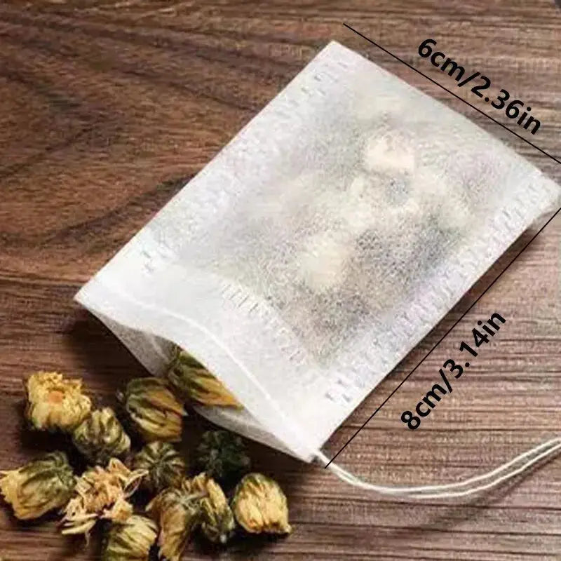 100pcs Disposable Tea Filter Bags; Drawstring Filter Tea Bags colegio culinario de morelia