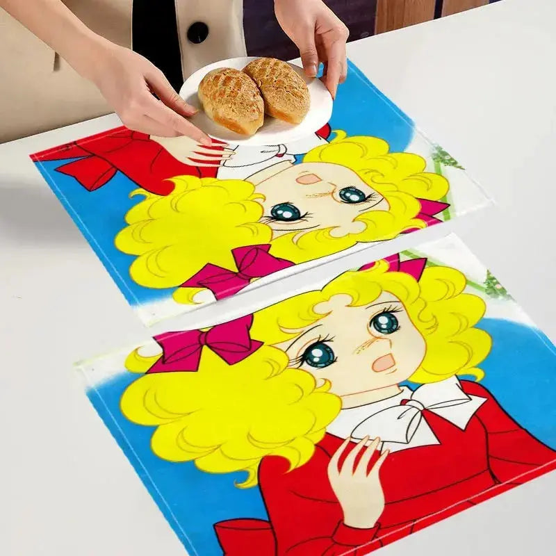 Candy Candy  Placemat Custom Cotton Linen Dining Table Mats Bohemian Coaster Pad Bowl Cup Mat Home Decor 7.17WJY colegio culinario de morelia