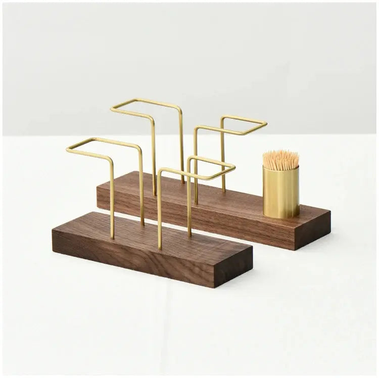Desktop Organizer Tableware Supplies Wood Tissue Paper Holder Napkin Holder Brass Tissue Box StorageToothpick Box colegio culinario de morelia