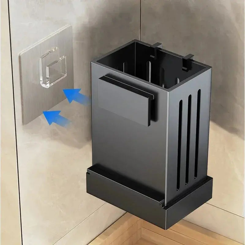 1pcs Kitchen Utensil Rack-Multifunctional Draining Chopstick Holder,Wall-Mounted or Freestanding Cutlery Storage Box, Plastic colegio culinario de morelia