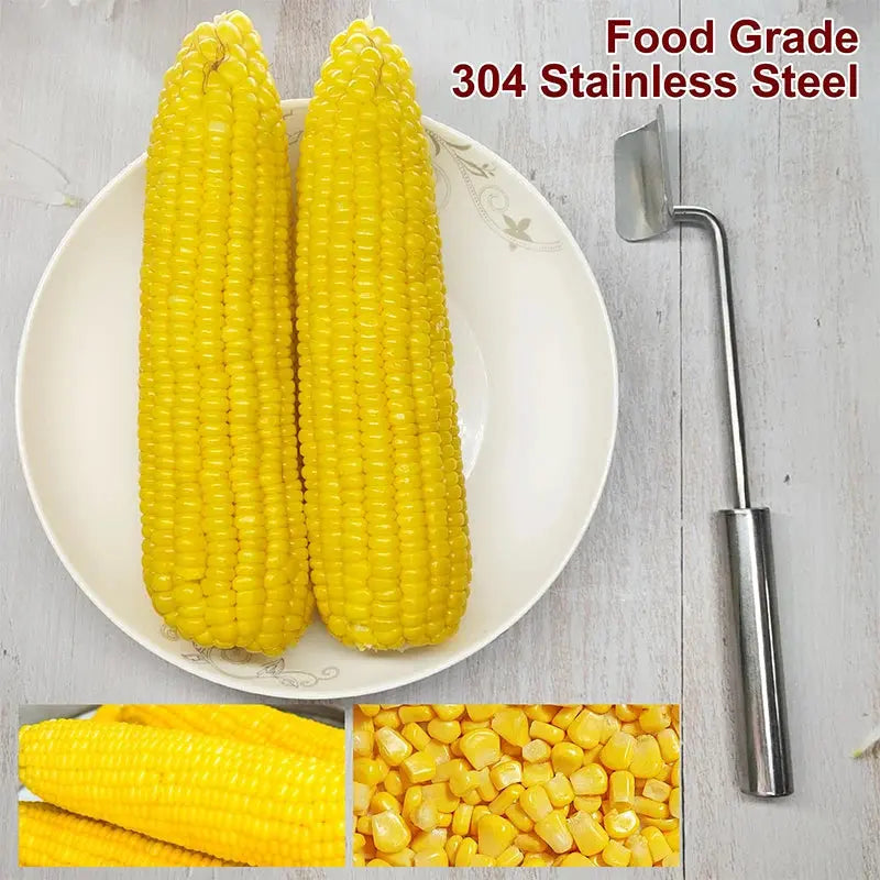 Corn on the Cob Remover Stainless Steel Planer Ergonomic Handle Peeler Peel, Separate & Enjoy Fresh Corn with Minimal Effort colegio culinario de morelia