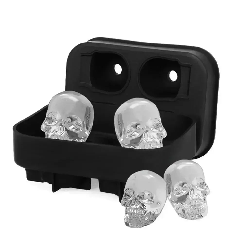 3D Skull Silicone Ice Mould Mold Ice Cube Home Ball Mold Whiskey Cocktail Wine Maker Cream Kitchen Tools Gadgets Dining Bar colegio culinario de morelia
