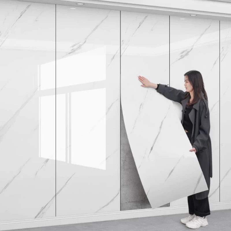 1 roll marble thick foam imitation ceramic tile self-adhesive wallpaper bedroom wallpaper bathroom waterproof wall sticker Chef's Market