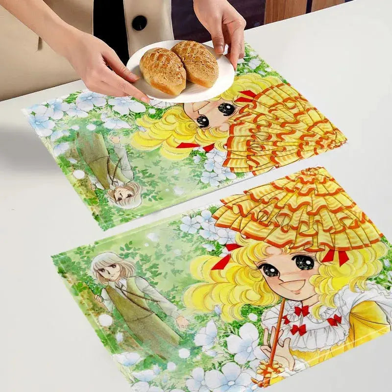 Candy Candy  Placemat Custom Cotton Linen Dining Table Mats Bohemian Coaster Pad Bowl Cup Mat Home Decor 7.17WJY colegio culinario de morelia