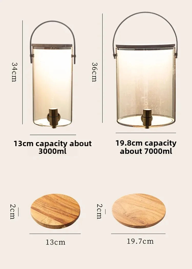 Glass Cold Kettle High-Temperature Resistant Commercial Juice Tank for Home Use Summer Beverage Storage for Kitchen & Bar Chef's Market